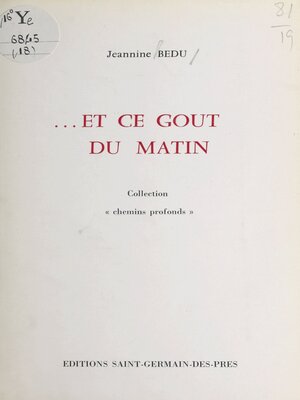 cover image of Et ce goût du matin